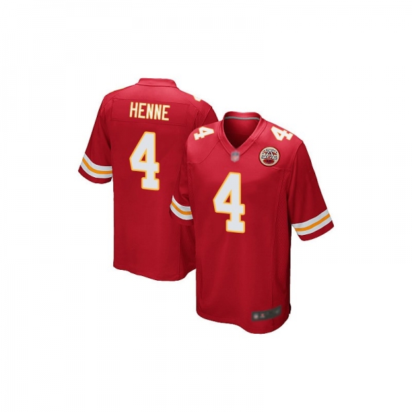 Game Men's Chad Henne Red Home Jersey - #4 Football Kansas City Chiefs