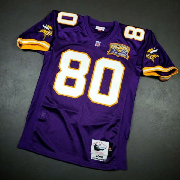 NFL #80 Cris Carter Mitchell & Ness 2000 Vikings Jersey