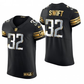 Detroit Lions D'Andre Swift Black Golden Edition Elite Jersey