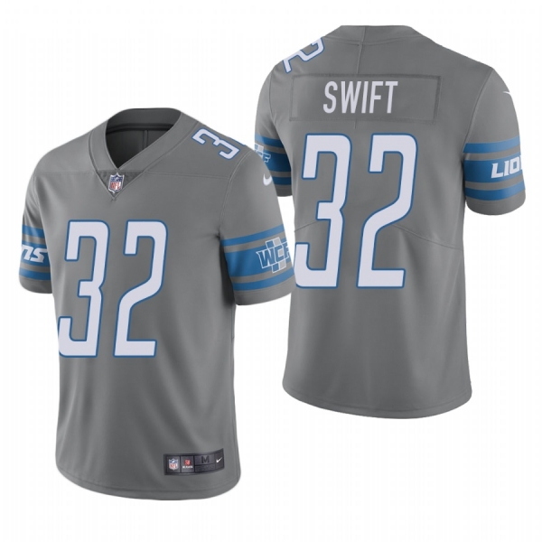 D'Andre Swift Detroit Lions Steel Color Rush Limited Jersey 2020 NFL Draft