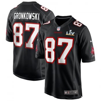 Men's Tampa Bay Buccaneers Rob Gronkowski Nike Black Super Bowl LV Bound Game Fashion Jersey