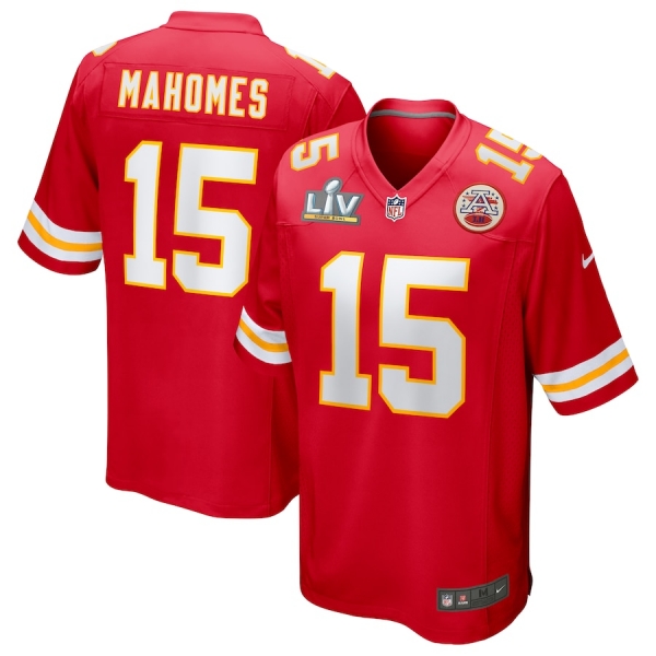 Men's Kansas City Chiefs Patrick Mahomes Nike Red Super Bowl LV Bound Game Jersey