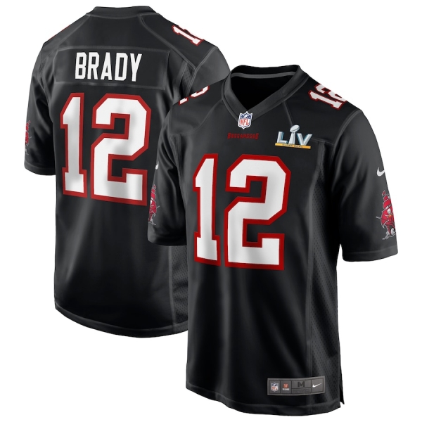 Men's Tampa Bay Buccaneers Tom Brady Nike Black Super Bowl LV Bound Game Fashion Jersey