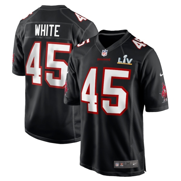 Men's Tampa Bay Buccaneers Devin White Nike Black Super Bowl LV Bound Game Fashion Jersey