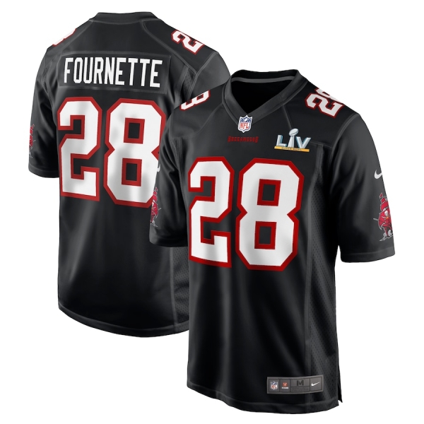 Men's Tampa Bay Buccaneers Leonard Fournette Nike Black Super Bowl LV Bound Game Fashion Jersey