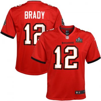 Youth Tampa Bay Buccaneers Tom Brady Nike Red Super Bowl LV Bound Game Jersey