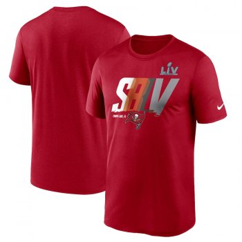 Men's Tampa Bay Buccaneers Nike Red Super Bowl LV Bound Lockup Logo T-Shirt