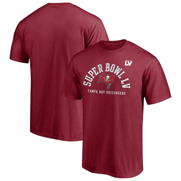 Men's Tampa Bay Buccaneers Fanatics Branded Red Super Bowl LV Bound Direct Snap T-Shirt