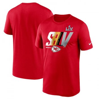 Men's Kansas City Chiefs Nike Red Super Bowl LV Bound Lockup Logo T-Shirt