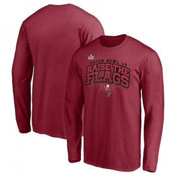 Men's Tampa Bay Buccaneers Fanatics Branded Red Super Bowl LV Bound Break Speed Long Sleeve T-Shirt