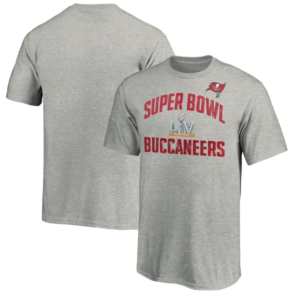 Youth Tampa Bay Buccaneers Fanatics Branded Heather Gray Super Bowl LV Bound Replay T-Shirt