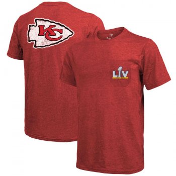 Men's Kansas City Chiefs Fanatics Branded Red Super Bowl LV Bound Still Here Pocket T-Shirt