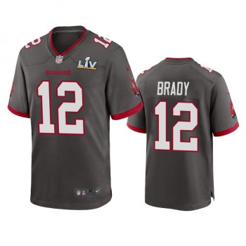 Tampa Bay Buccaneers Tom Brady Pewter Super Bowl LV Game Jersey