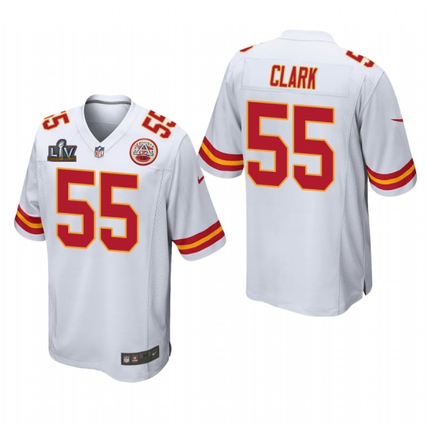 Kansas City Chiefs Frank Clark Super Bowl LV Game Jersey - White