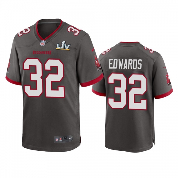 Tampa Bay Buccaneers Mike Edwards Pewter Super Bowl LV Game Jersey