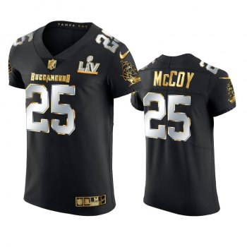 LeSean McCoy Buccaneers Black Super Bowl LV Golden Elite Jersey