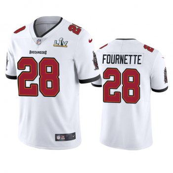 Tampa Bay Buccaneers Leonard Fournette White Super Bowl LV Vapor Limited Jersey