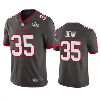 Tampa Bay Buccaneers Jamel Dean Pewter Super Bowl LV Vapor Limited Jersey