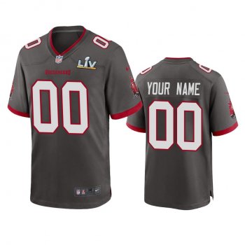 Tampa Bay Buccaneers Custom Pewter Super Bowl LV Game Jersey