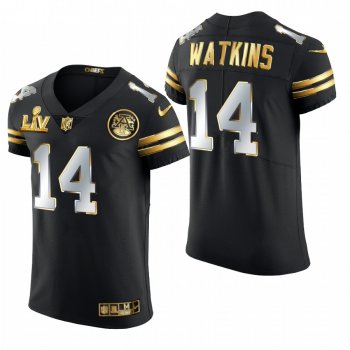 Kansas City Chiefs Sammy Watkins Super Bowl LV Black Golden Edition Elite Jersey