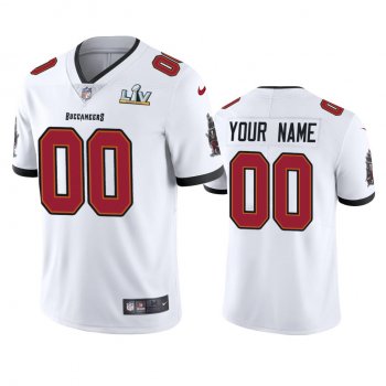 Tampa Bay Buccaneers Custom White Super Bowl LV Vapor Limited Jersey