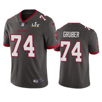 Tampa Bay Buccaneers Paul Gruber Pewter Super Bowl LV Vapor Limited Jersey