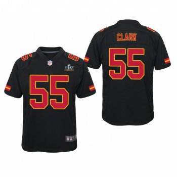 Youth Kansas City Chiefs Frank Clark Super Bowl LV Game Jersey - Black