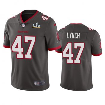 Tampa Bay Buccaneers John Lynch Pewter Super Bowl LV Vapor Limited Jersey