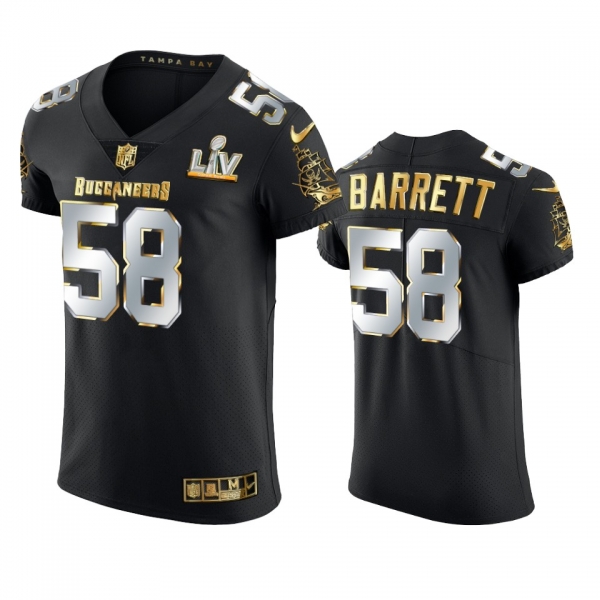 Shaquil Barrett Buccaneers Black Super Bowl LV Golden Elite Jersey