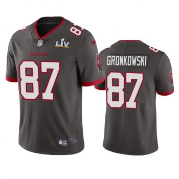 Tampa Bay Buccaneers Rob Gronkowski Pewter Super Bowl LV Vapor Limited Jersey