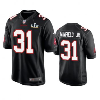 Tampa Bay Buccaneers Antoine Winfield Jr. Black Super Bowl LV Game Fashion Jersey