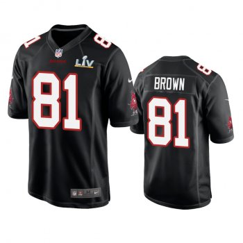 Tampa Bay Buccaneers Antonio Brown Black Super Bowl LV Game Fashion Jersey