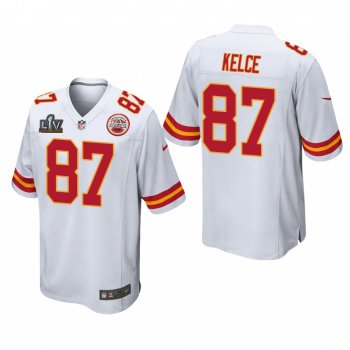 Kansas City Chiefs Travis Kelce Super Bowl LV Game Jersey - White