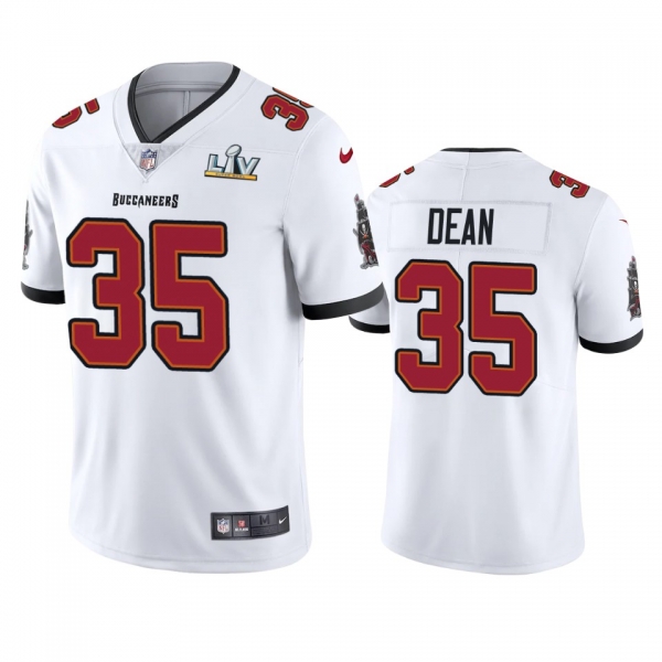 Tampa Bay Buccaneers Jamel Dean White Super Bowl LV Vapor Limited Jersey