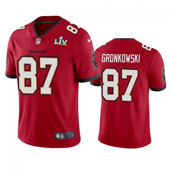 Tampa Bay Buccaneers Rob Gronkowski Red Super Bowl LV Vapor Limited Jersey