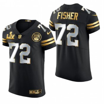 Kansas City Chiefs Eric Fisher Super Bowl LV Black Golden Edition Elite Jersey