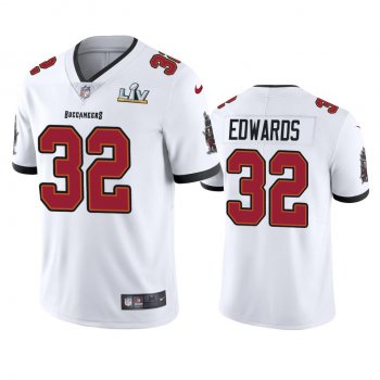 Tampa Bay Buccaneers Mike Edwards White Super Bowl LV Vapor Limited Jersey