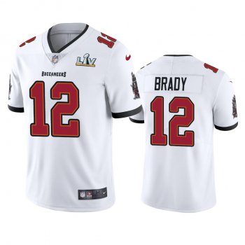 Tampa Bay Buccaneers Tom Brady White Super Bowl LV Vapor Limited Jersey