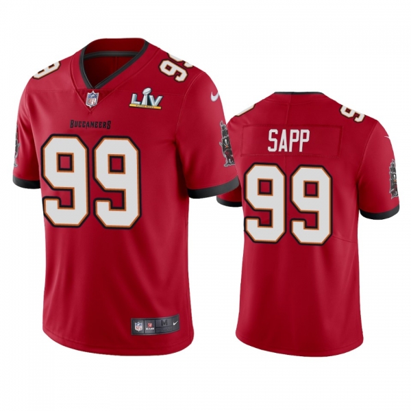 Tampa Bay Buccaneers Warren Sapp Red Super Bowl LV Vapor Limited Jersey