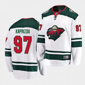 Kirill Kaprizov #97 Wild Away White Breakaway Player Jersey