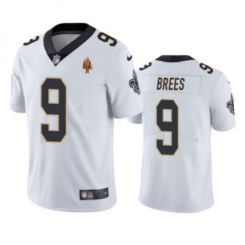 New Orleans Saints Drew Brees White Walter Payton Man of the Year Award Patch Jersey