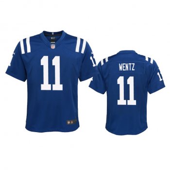 Youth Colts Carson Wentz Royal Game Jersey