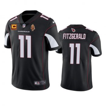 Arizona Cardinals Larry Fitzgerald Black Walter Payton Man of the Year Award Patch Jersey