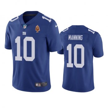 New York Giants Eli Manning Royal Walter Payton Man of the Year Award Patch Jersey