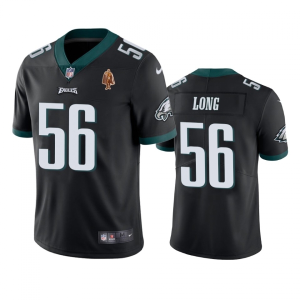 Philadelphia Eagles Chris Long Black Walter Payton Man of the Year Award Patch Jersey