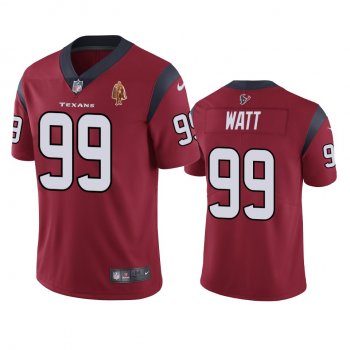 Houston Texans J.J. Watt Red Walter Payton Man of the Year Award Patch Jersey