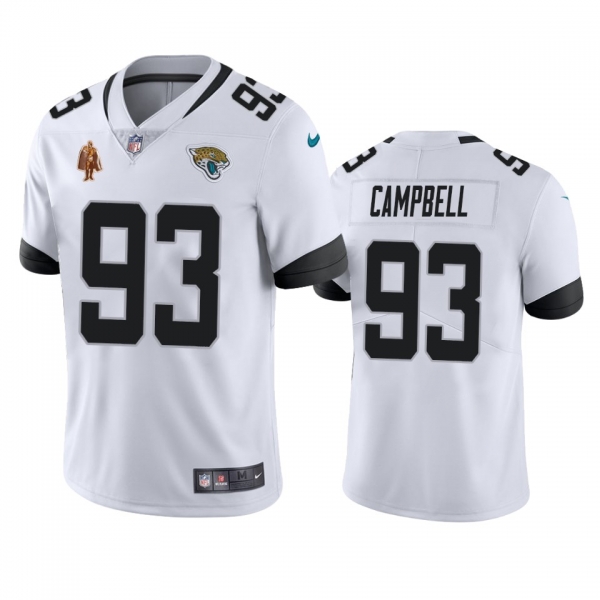 Jacksonville Jaguars Calais Campbell White Walter Payton Man of the Year Award Patch Jersey