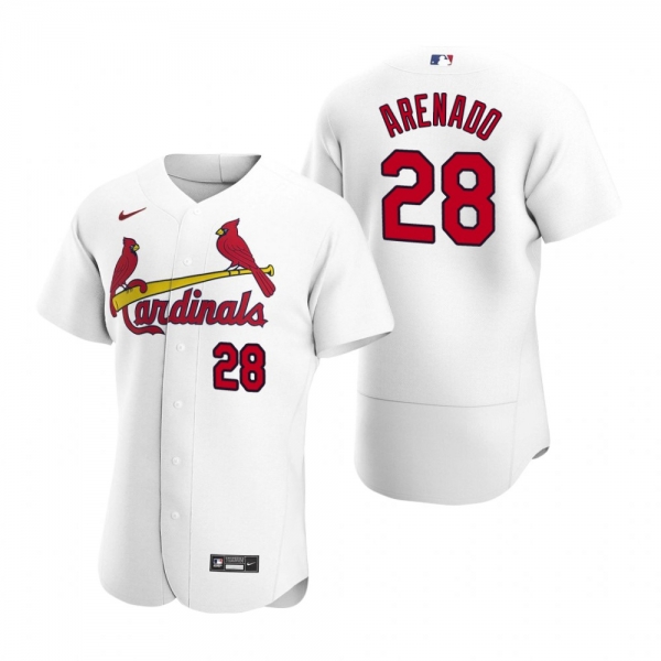 Men's St. Louis Cardinals Nolan Arenado Nike White Authentic Home Jersey