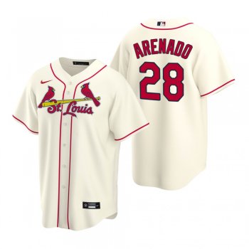 Men's St. Louis Cardinals Nolan Arenado Nike Cream Replica Alternate Jersey