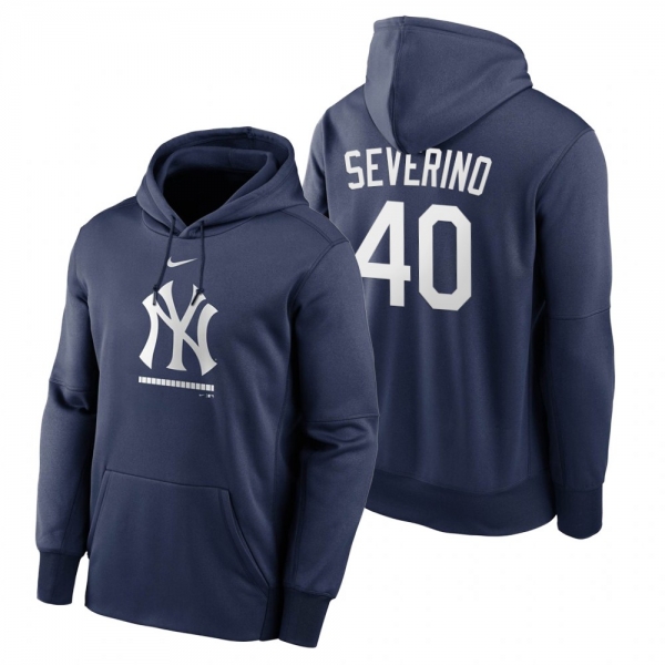 New York Yankees Luis Severino Navy Legacy Performance Pullover Hoodie